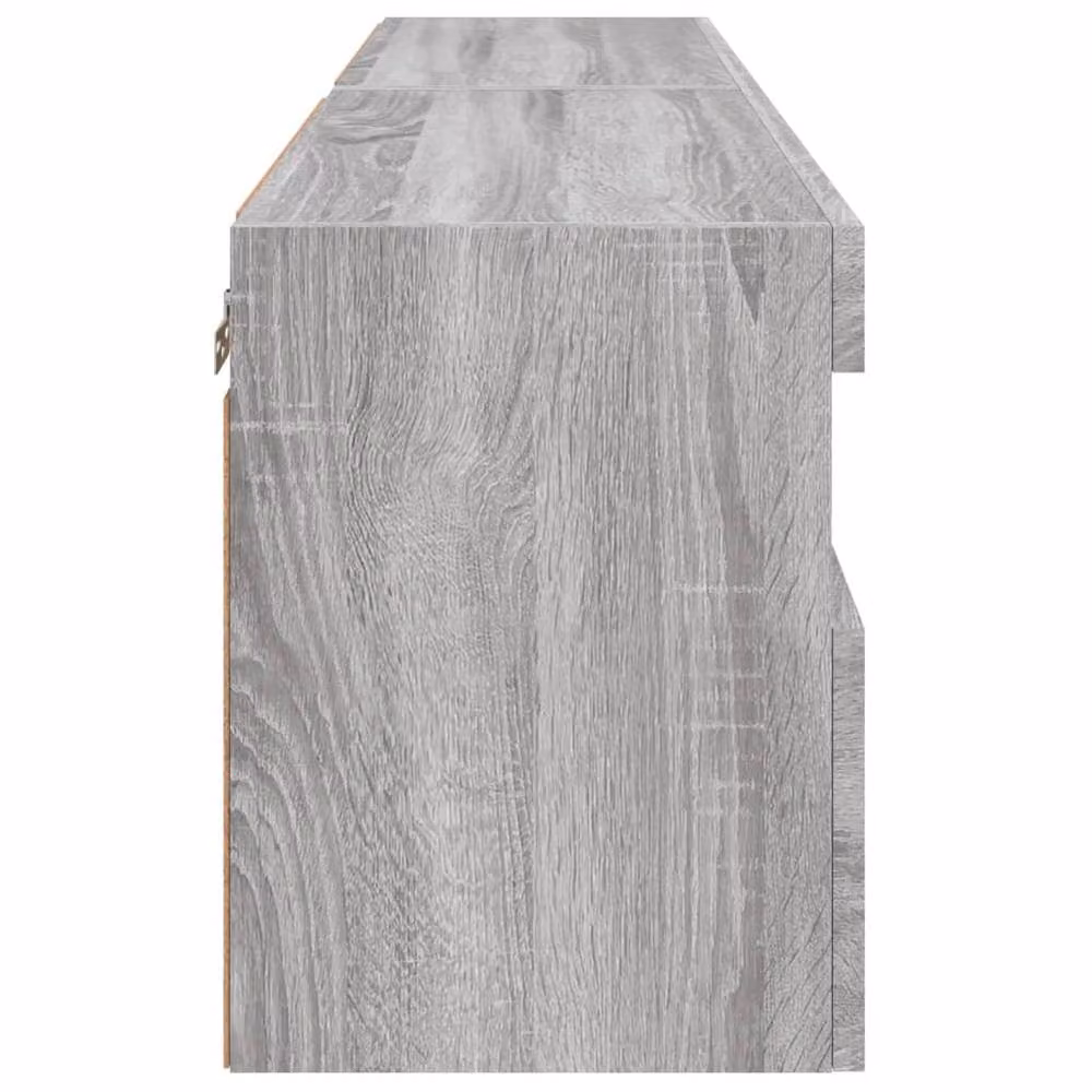 Berkfield Home Set of 2 Modern Wall Mounted TV Cabinets with Integrated LED Lights in Grey Sonoma, W/D/H: 60 x 30 x 40 cm – 8