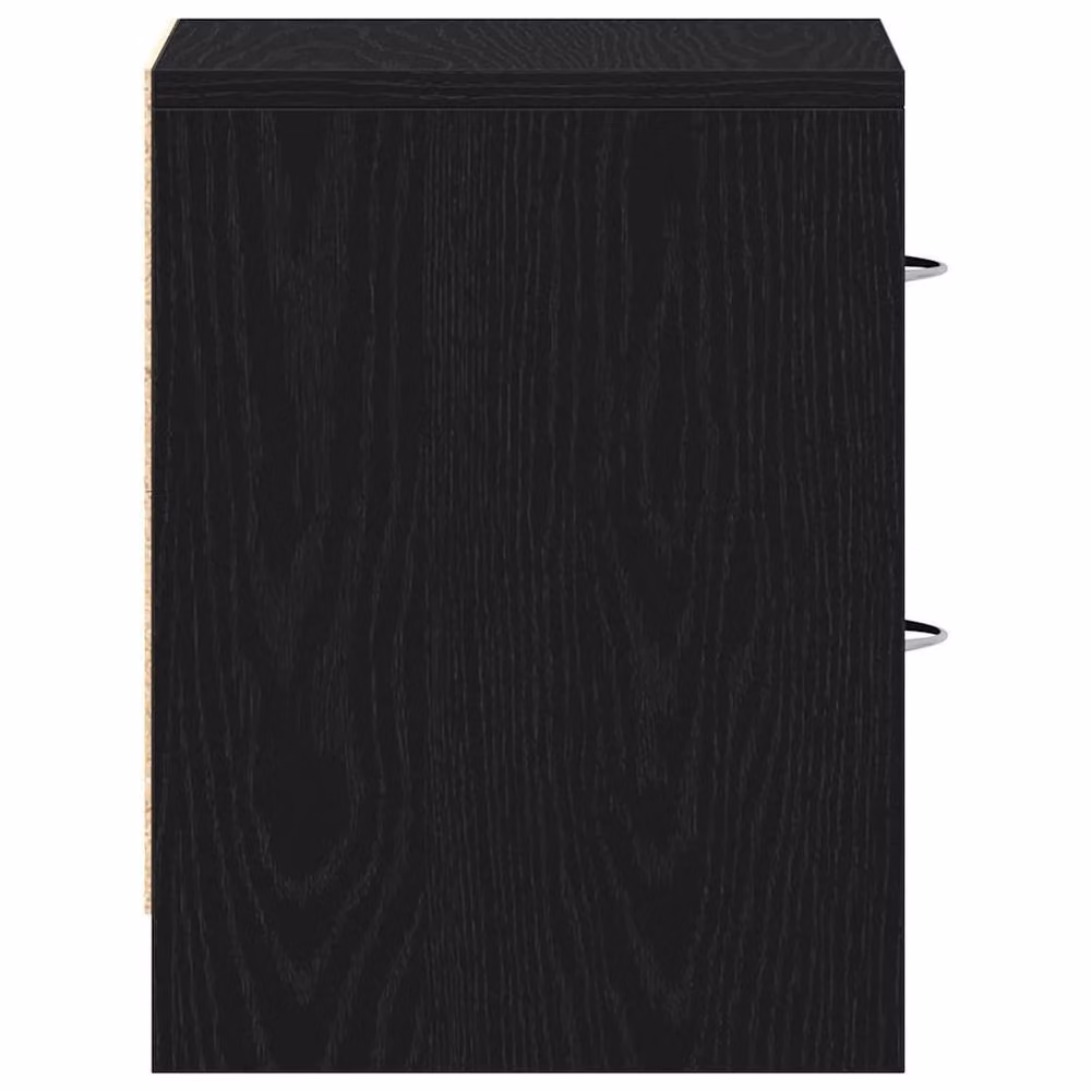 Berkfield Home Set of 2 Black Oak Bedside Cabinets, W/D/H: 40 x 30 x 40 cm – 4