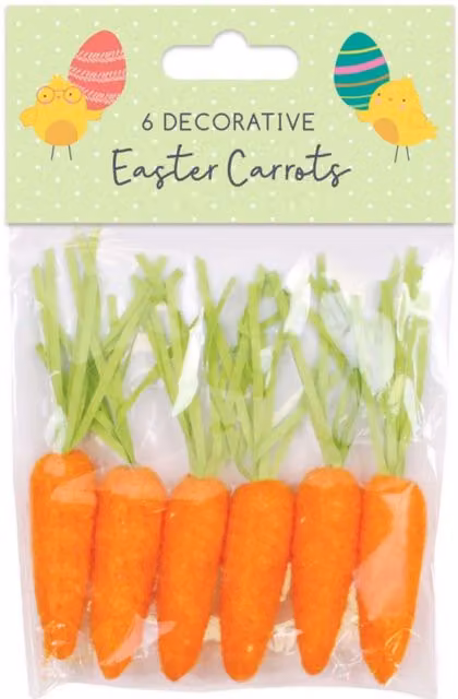 Tallon Set of 6 Mini Orange Easter Carrot Tabletop Decorations