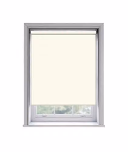New Edge Blinds Cream Thermal Blackout Roller Blind, No Drill Adhesive, W: 160 cm, H: 170 cm