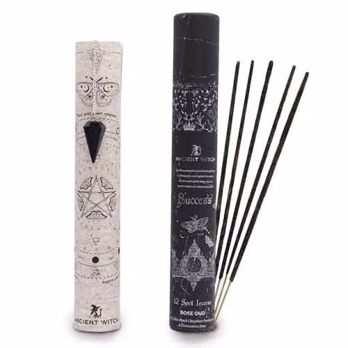 Serenityy Ancient Witch Success Incense Sticks with Black Obsidian Pendulum