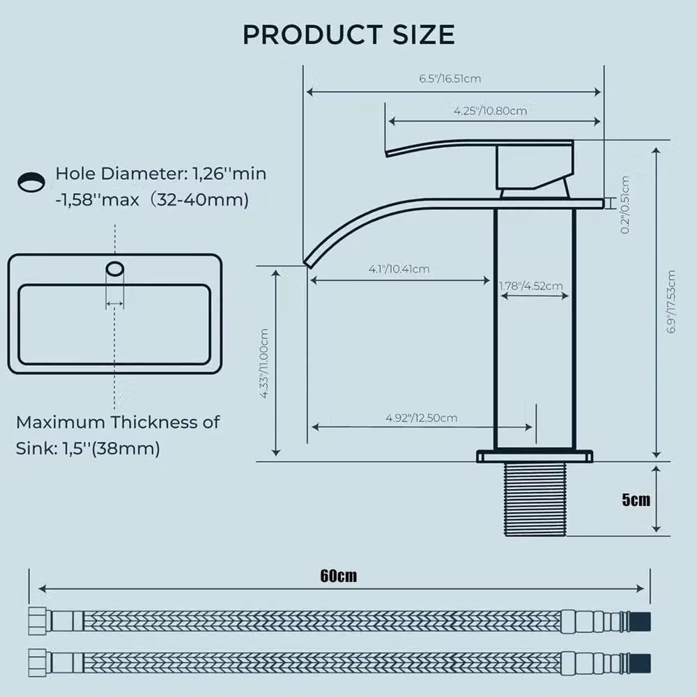 KORVIXA Single-Lever Bathroom Basin Mixer Tap in Matt Black – 2