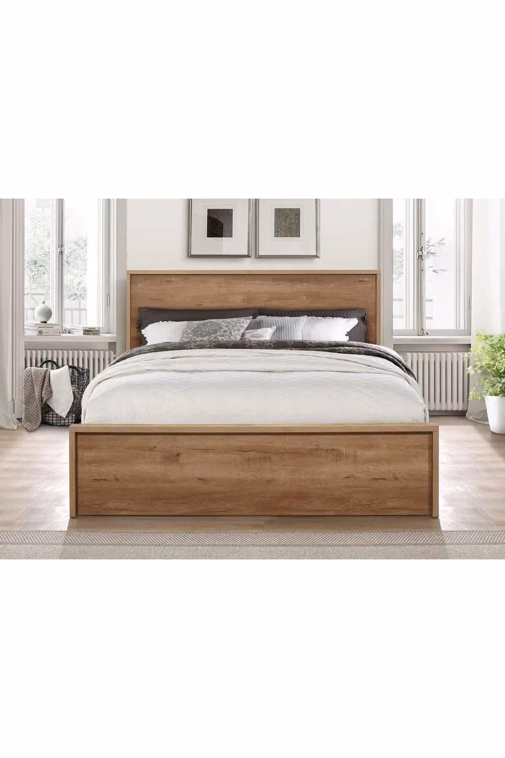 Birlea Stockwell Rustic Oak 2 Drawer Storage Bed Frame, King Size, Brown – 2