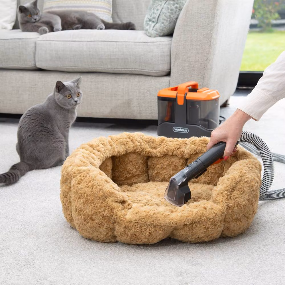 VonHaus 450W Ultra Lightweight Handheld Carpet Spot Cleaner, 2.6kg, Grey and Orange – 6