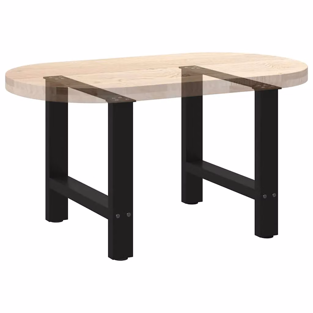 Berkfield Home Modern Steel Coffee Table Legs in Black, 2 Pieces, Height: 50 cm (Adjustable 42-43 cm) – 6