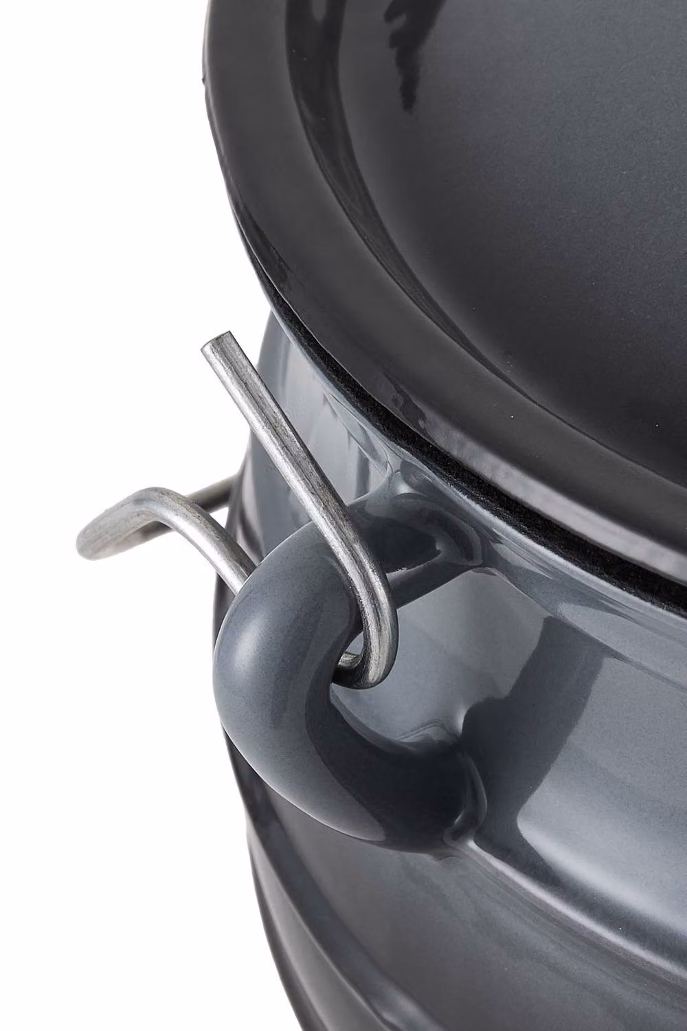 Living and Home 6L Enamelled Cast Iron Potjie Pot with Lid and 3 Legs in Grey – 5