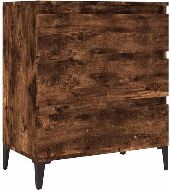 Berkfield Home Smoked Oak Sideboard in Brown, W/D/H: 60 x 35 x 70 cm