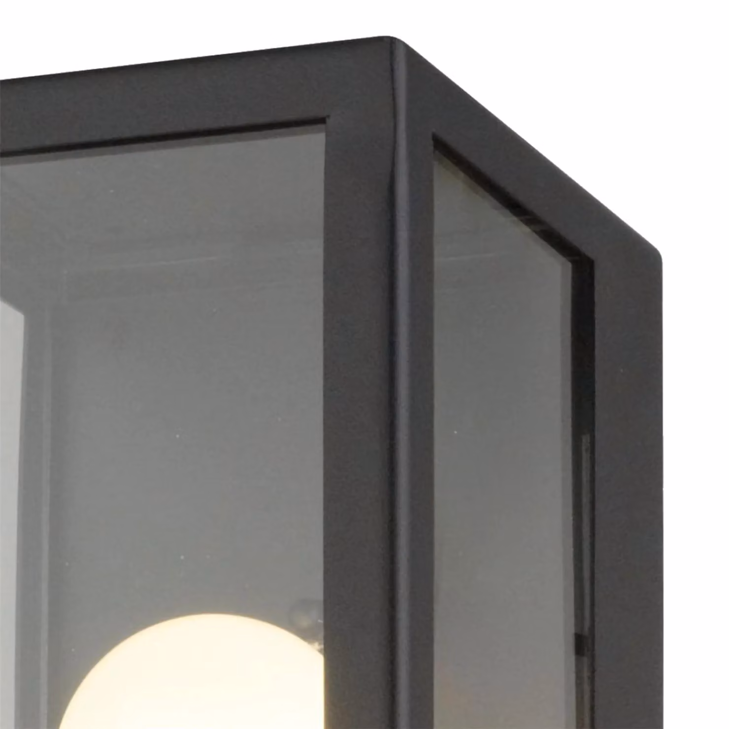 First Choice Lighting Montrose Set of 2 Black Outdoor Wall Lights with Transparent Glass – 4