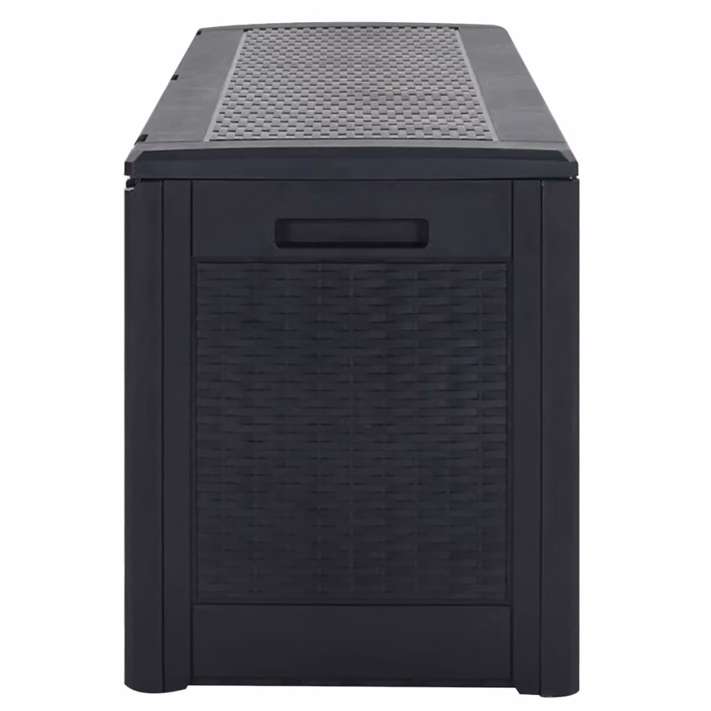 Berkfield Home Garden Storage Box in Anthracite and Black Polypropylene, W/D/H: 119 x 48 x 60 cm – 3