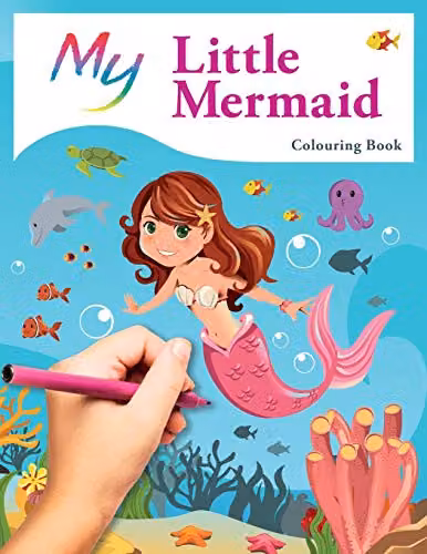 Bell & MacKenzie Publishing My Little Mermaid Colouring Book for Children, Multicolour