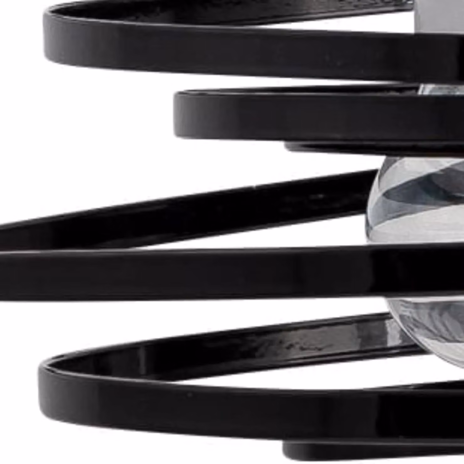 First Choice Lighting Black Metal Swirl Easy Fit Round Light Shade – 3