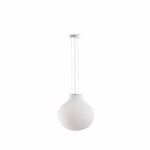 Faro Barcelona Isabelle Globe Pendant Ceiling Light, White Glass, Diameter: 40 cm – 1