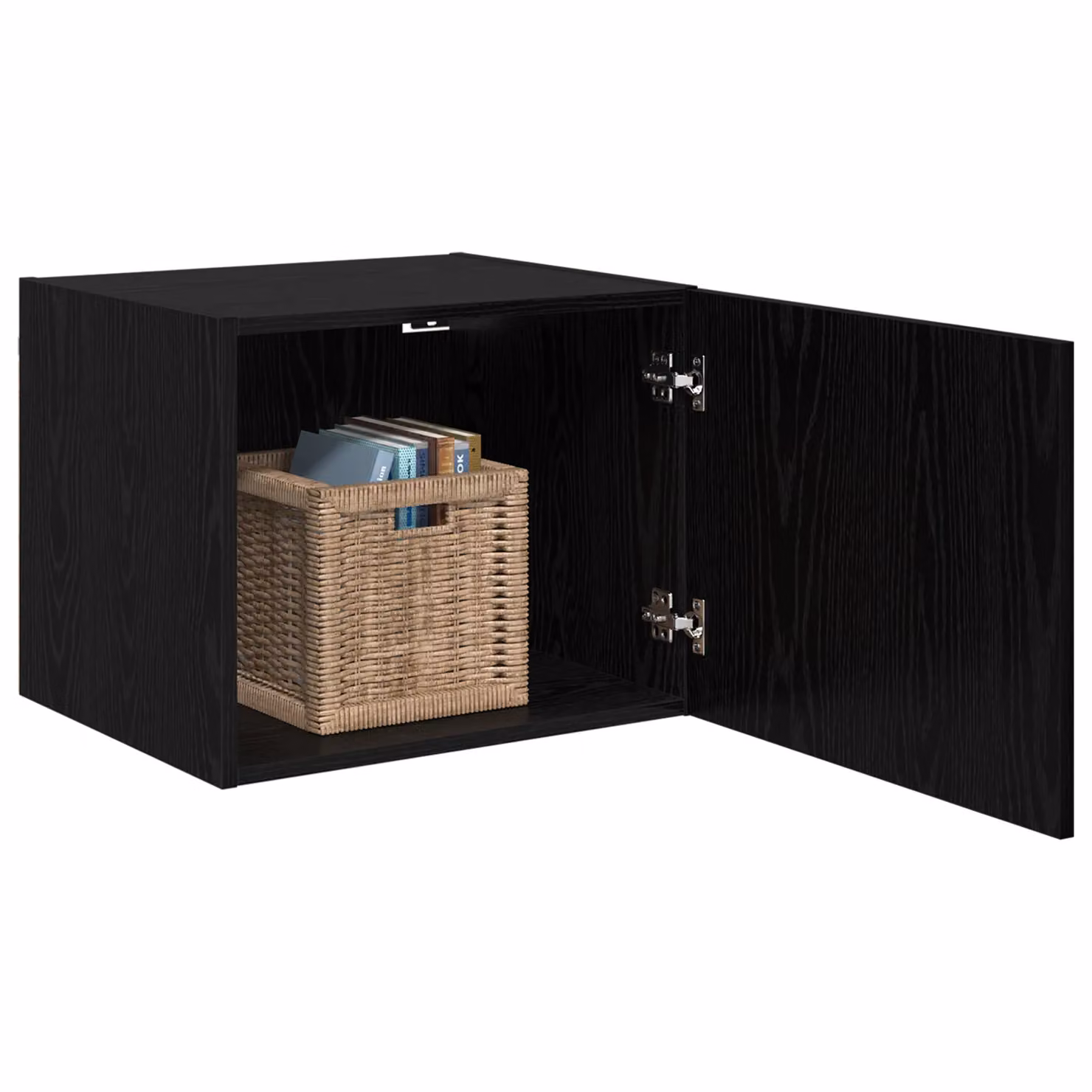 Berkfield Home Wall Mounted Cabinet in Black Oak, W: 50 cm, D: 42.5 cm, H: 40 cm – 2