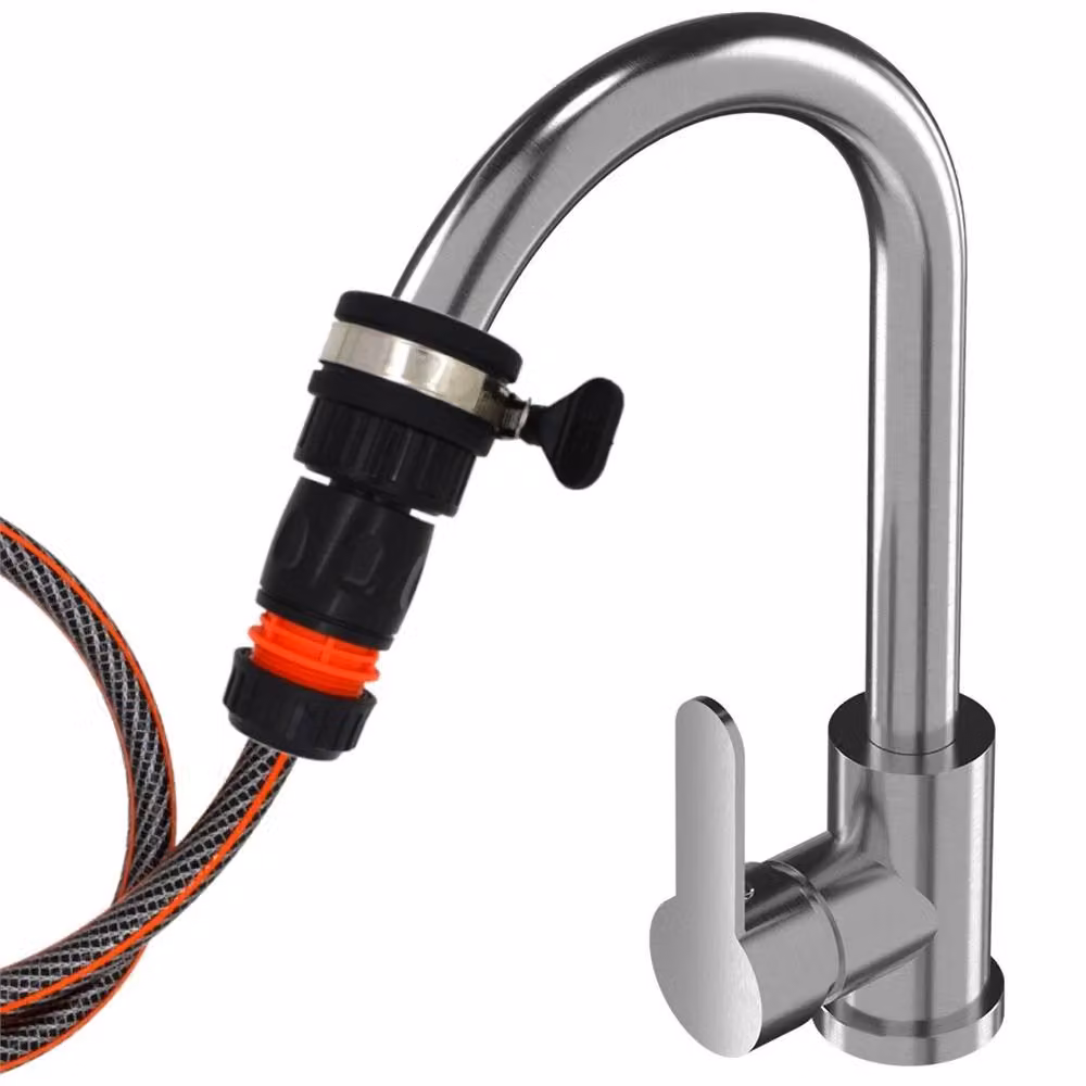 SPETLEK Universal Tap to Hose Connector Kit for 22-24mm Taps, Black – 3