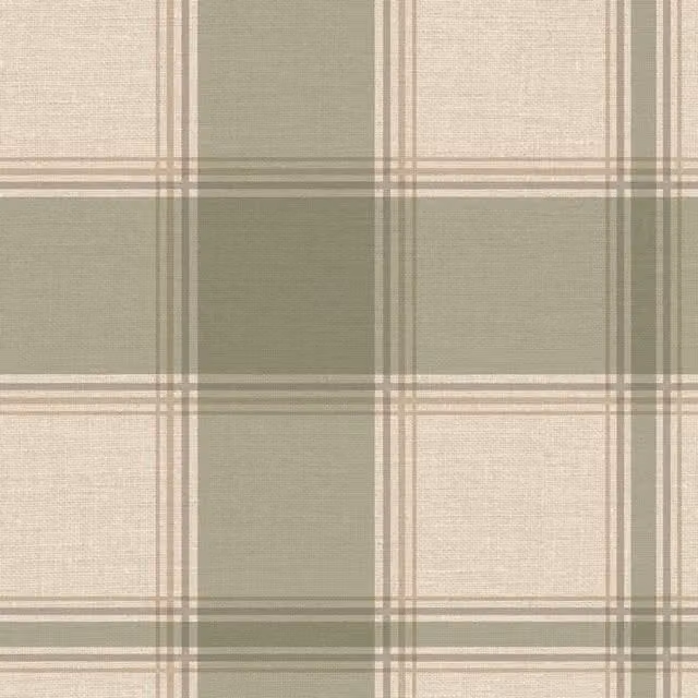 Belgravia Carmella Checked Heavyweight Textured Vinyl Wallpaper in Green
