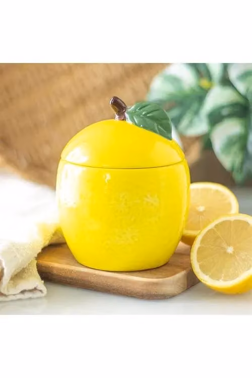KDMD Lemon Shaped Ceramic Candle Jar in Yellow – 2