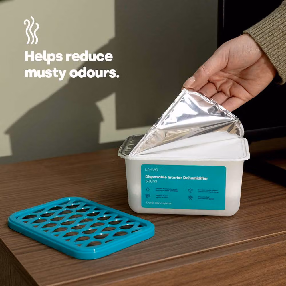 LIVIVO Disposable Dehumidifiers, Pack of 10, Blue, 500ml per unit – 6