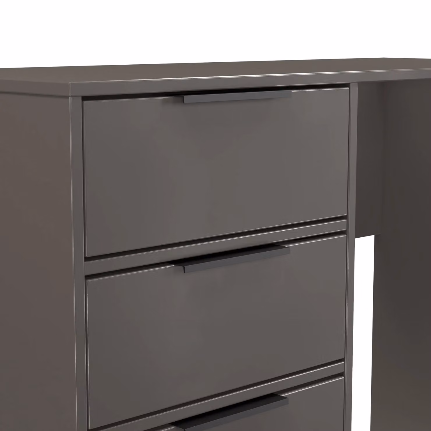 Ready Assembled 2 U Fuji 4 Drawer Vanity in Dark Grey – 3