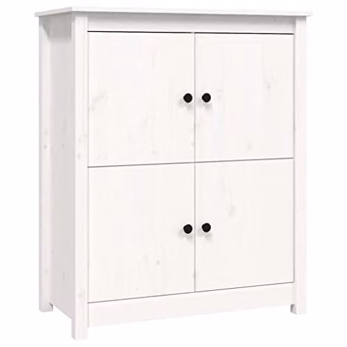 vidaXL White Solid Wood Pine Sideboard W/D/H: 83 x 41.5 x 100 cm