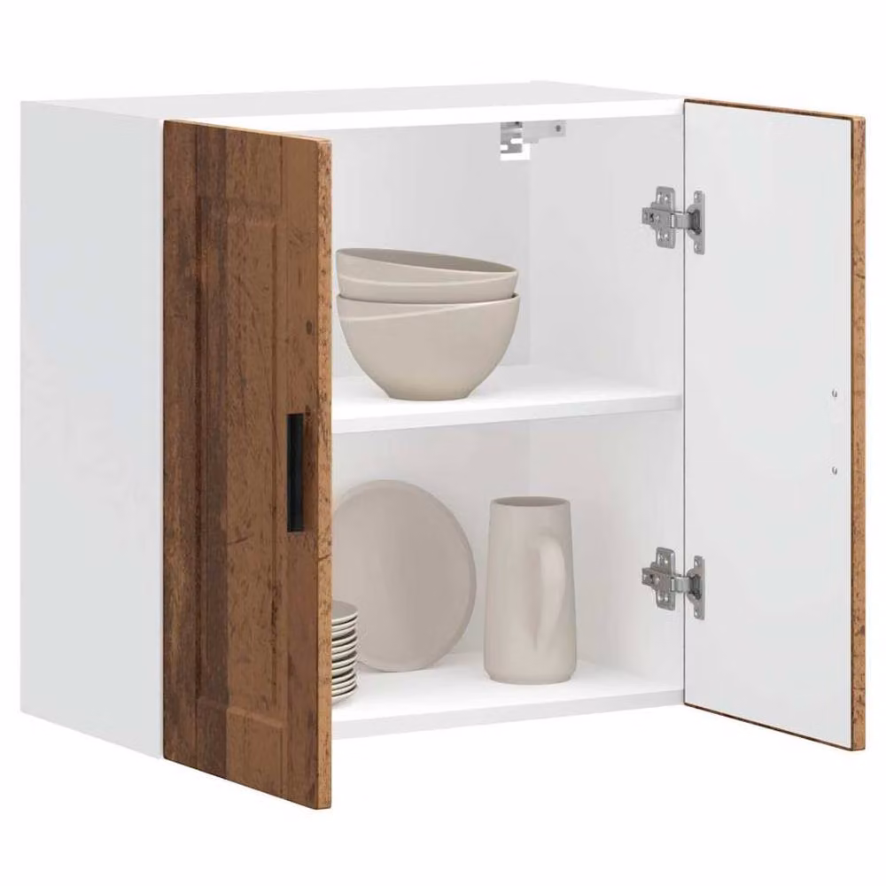 Berkfield Home Porto Kitchen Wall Cabinet in Brown Engineered Wood – 3