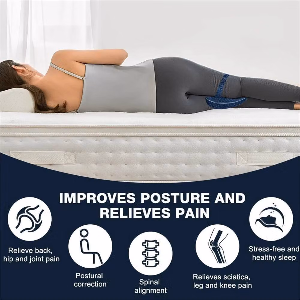 Havendro Blue Memory Foam Alignment Wedge Pillow for Hip Pain and Sciatica Relief – 5