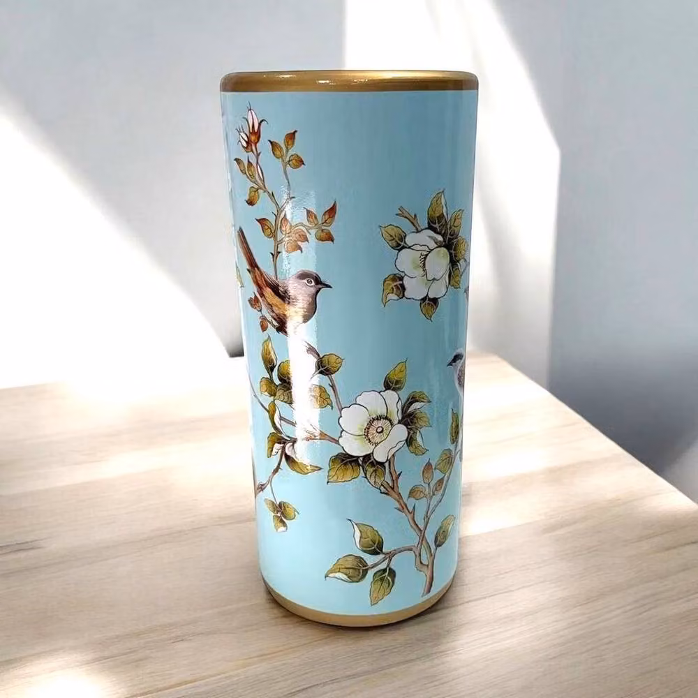 Minster Ceramic Umbrella Stand, Blue, W/D/H: 20 x 20 x 46 cm – 2