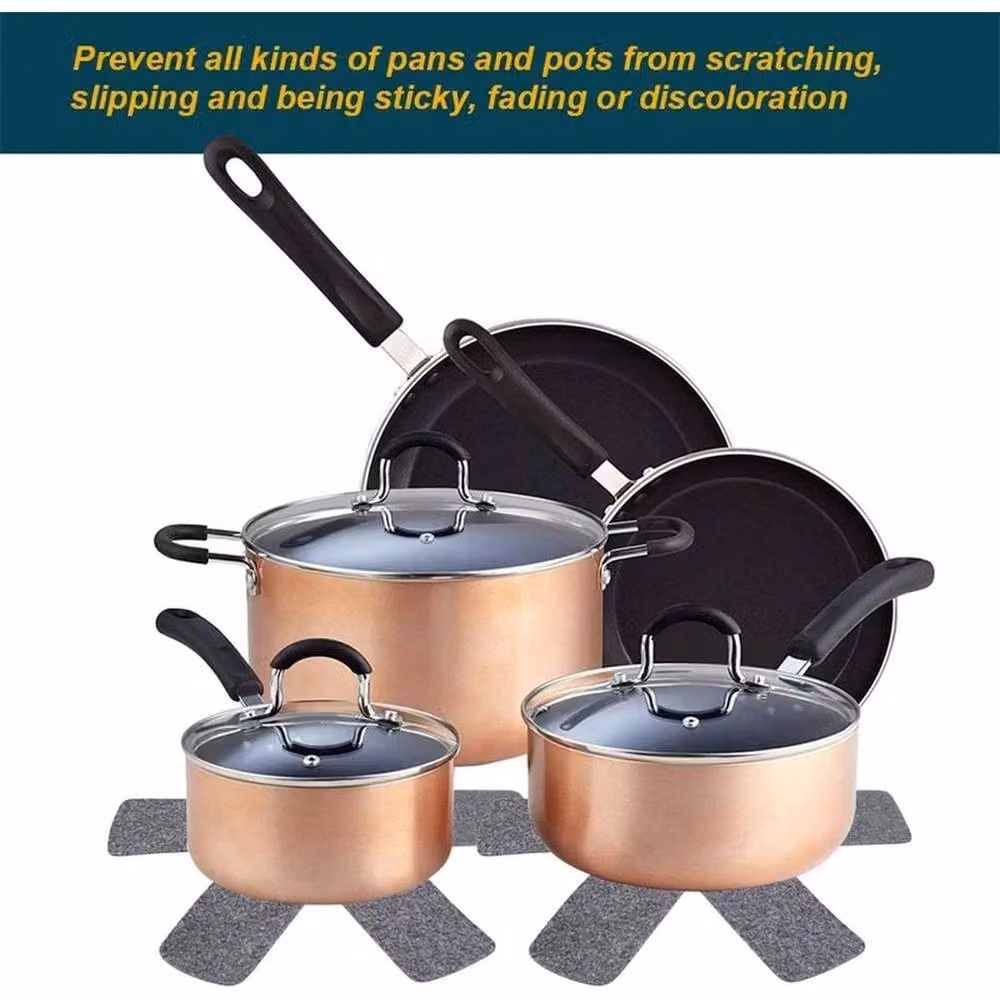 Havendro 12-Piece Pan Protector and Pot Separator Pads in Grey – 4