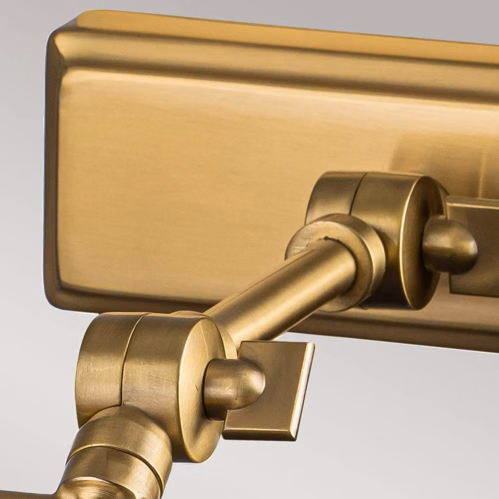 Netlighting Winchfield 2 Light Medium Picture Light in Aged Brass Gold – 2