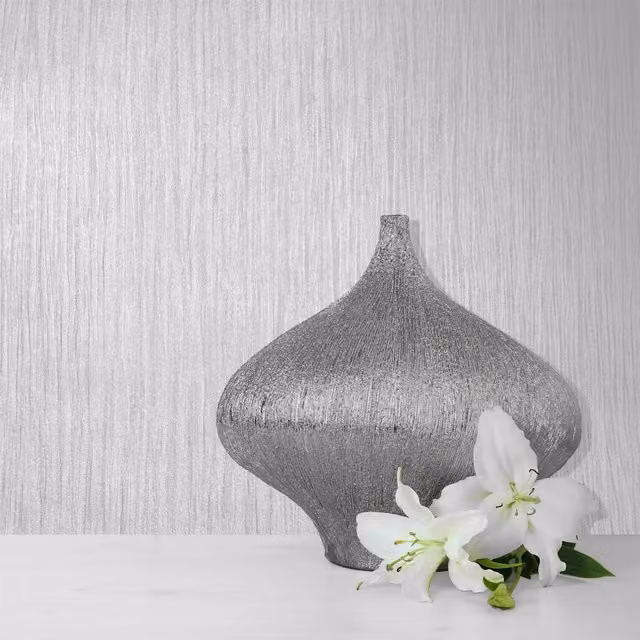 Muriva Abstract Plain Grey Wallpaper Roll