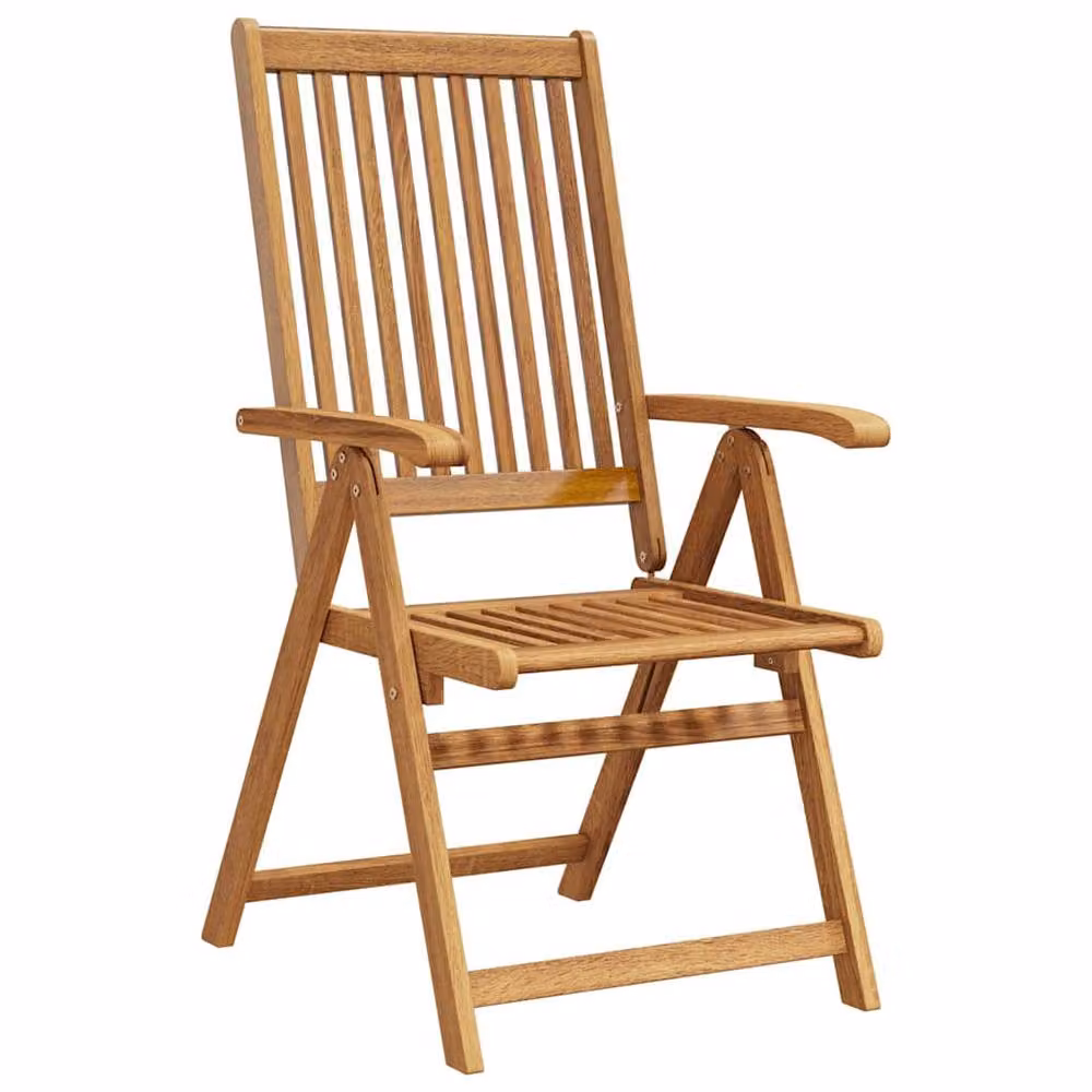 Berkfield Home Set of 2 Folding Garden Chairs in Brown Oiled Acacia Wood – 2