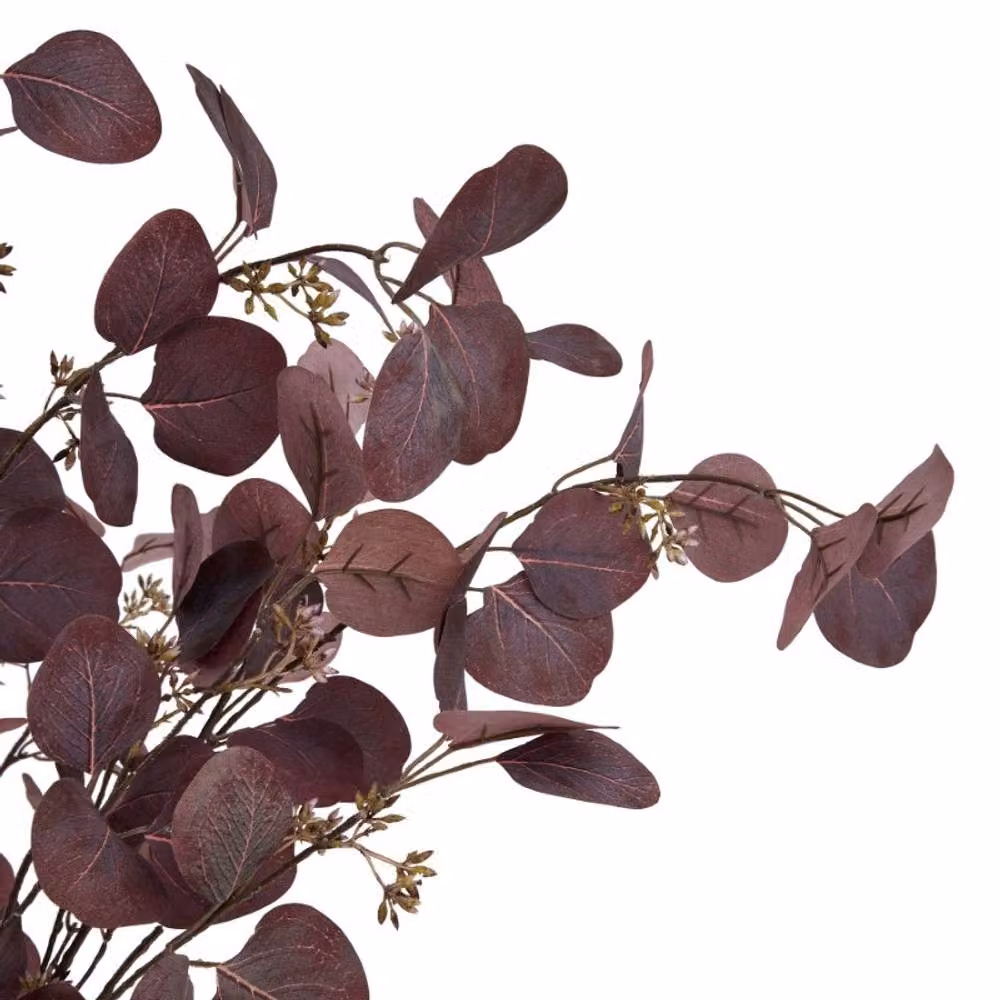 Lemon Pavilion Furniture and Decor Berried Eucalyptus Stem in Burgundy Plastic, W38 x D38 x H109 cm – 5