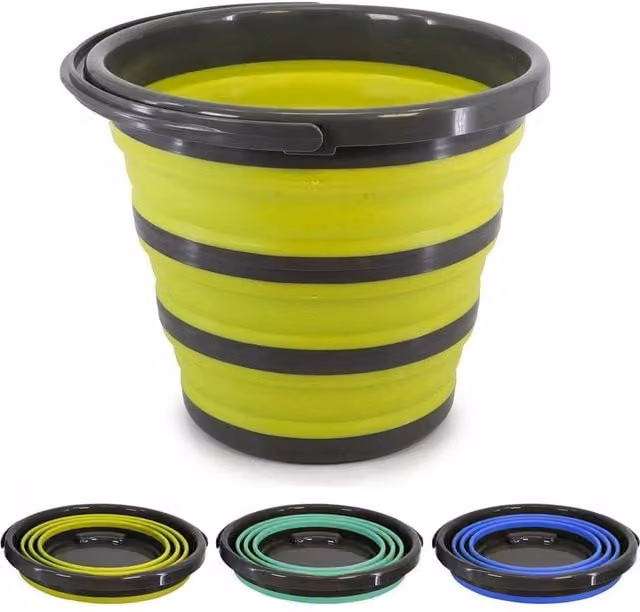 SPETLEK Collapsible Silicone Bucket with Handle, 10L, Yellow