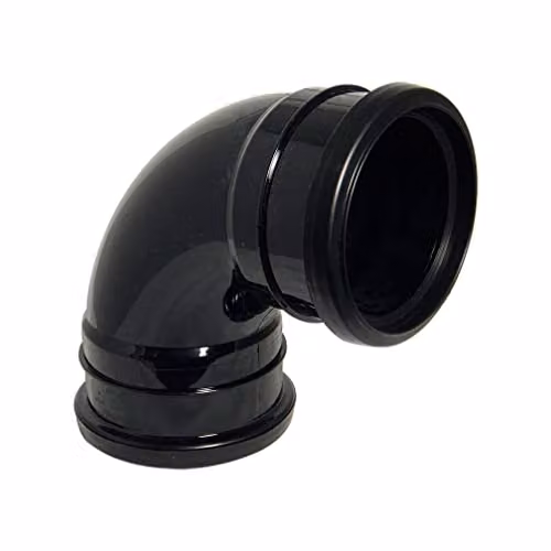 FloPlast Black Double Socket Bend 92.5 degree 110mm