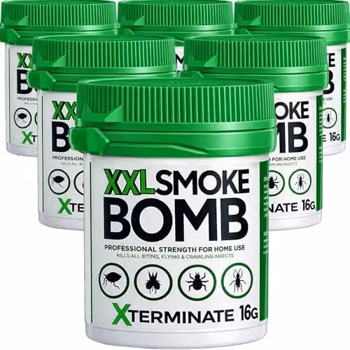Xterminate XXL Smoke Bomb Insect Killer Fogger in White, 6 Pack
