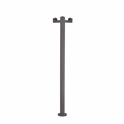 Netlighting Structure 3 Light Outdoor Lamp Post in Dark Grey Aluminium Base Only IP44 E27