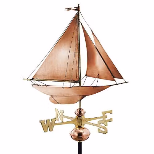 Espira Racing Sloop Copper and Bronze Farmhouse Weathervane – 1