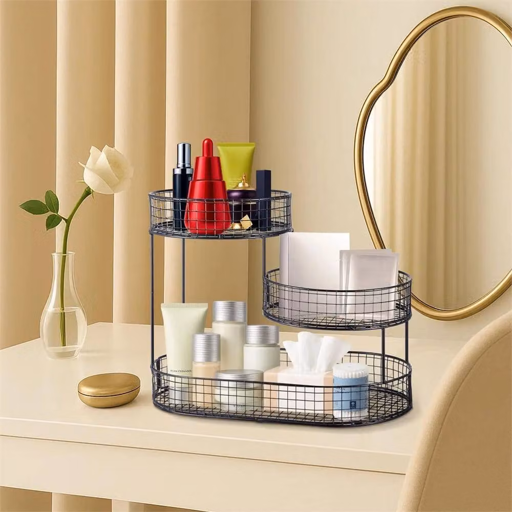 Nordara Black Metal Space-Saving Fruit and Vegetable Storage Basket Rack, W: 40.0 cm, D: 20.0 cm, H: 21.0 cm – 2