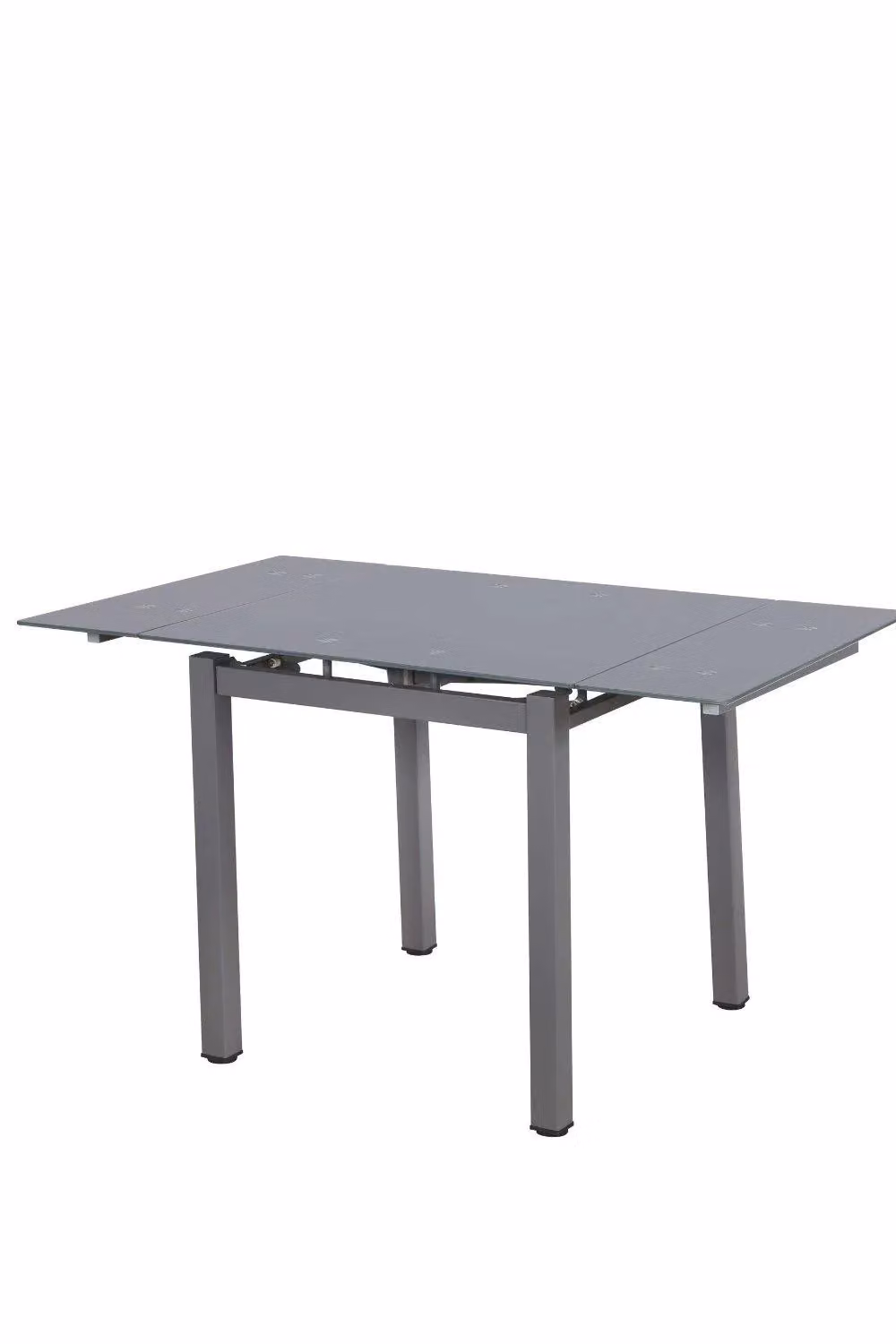 Modernique Grey Tempered Glass Extending Small Dining Table W/D/H: 80 x 80 x 75 cm (Extends to 130 cm) – 2