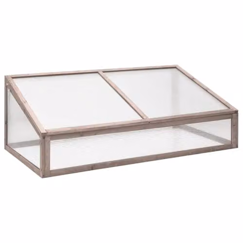 vidaXL Grey Fir Wood Greenhouse W/D/H: 110 x 56 x 39 cm