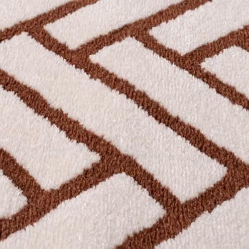 THE RUGS Loft Collection Modern Textured Living Room Rug in Chevron Terra, W: 80 cm, L: 300 cm – 3