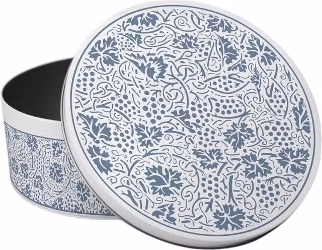 Purely Home Round Cake Tin in Blue and White