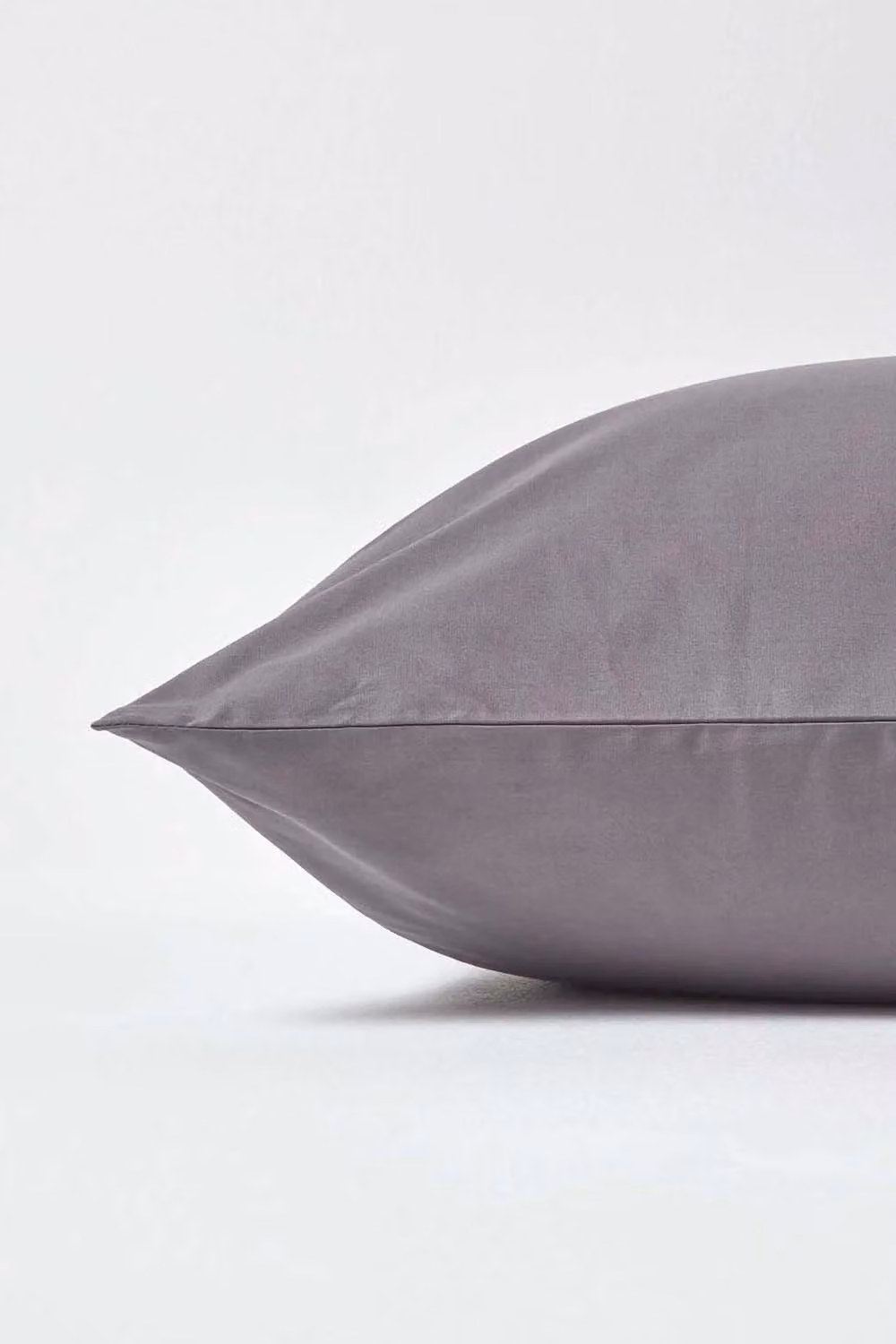 Homescapes Egyptian Cotton Percale Pillowcase with Zip, Grey, W/D/H: 40 x 40 x 0 cm, 200 TC – 2