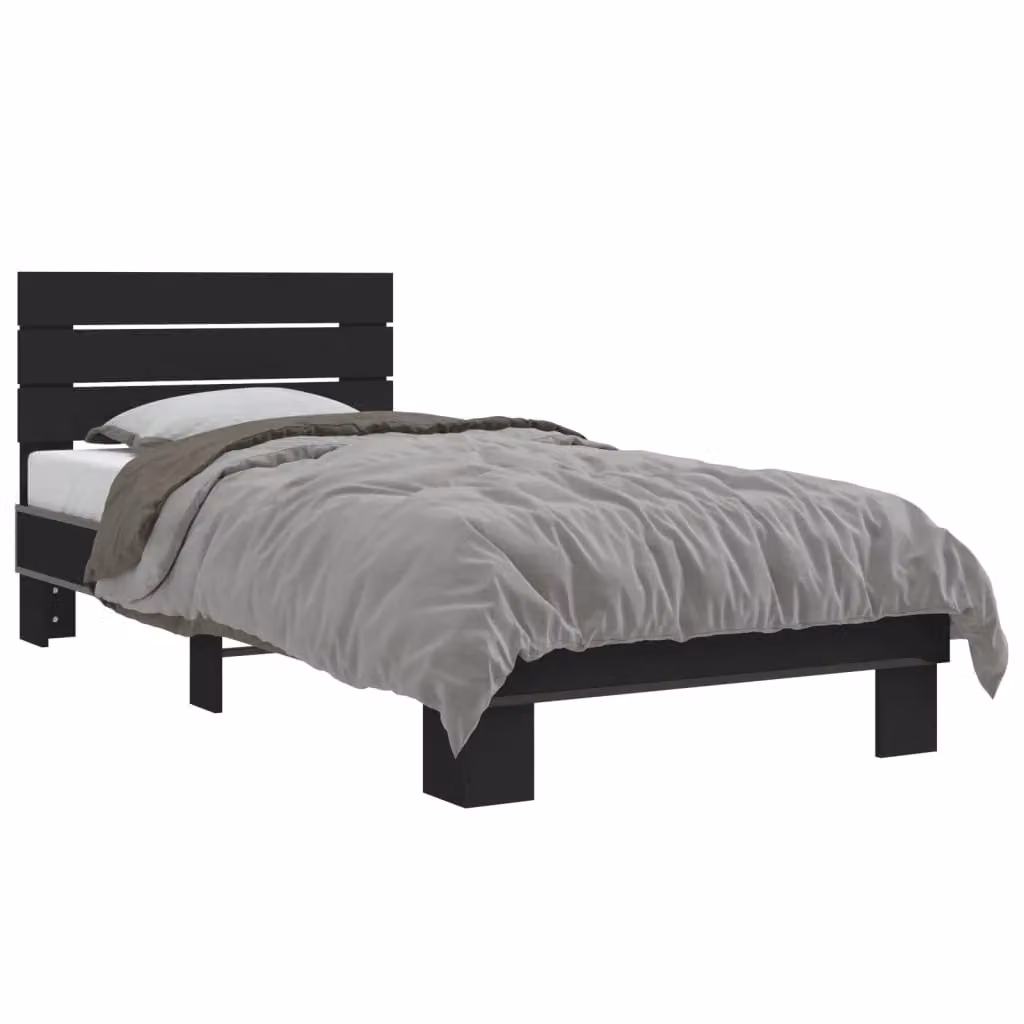 Berkfield Home Black Bed Frame W/D/H: 90 x 200 cm – 2