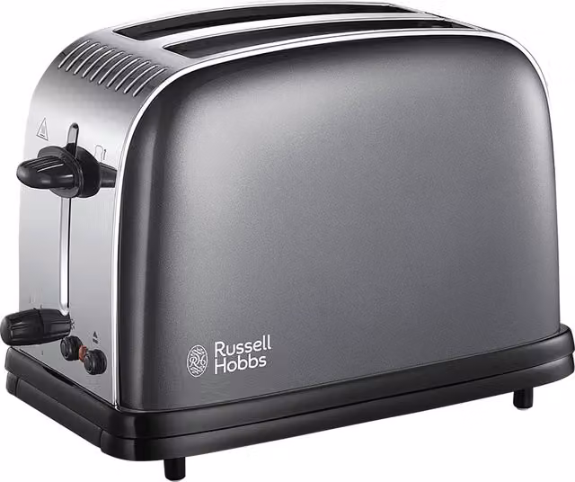 Russell Hobbs Colours Plus 2 Slice Toaster in Grey Stainless Steel