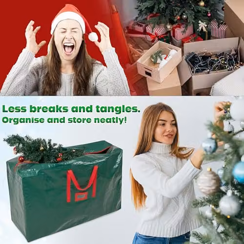 Deco Express Christmas Tree Storage Bag in Green, W/D/H: 38 x 76 x 38 cm – 4