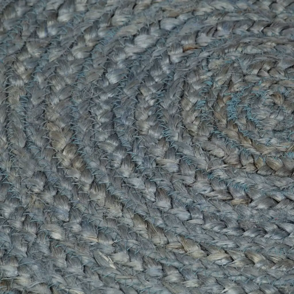 Berkfield Home Handmade Braided Jute Round Rug in Green, Diameter: 100 cm – 2