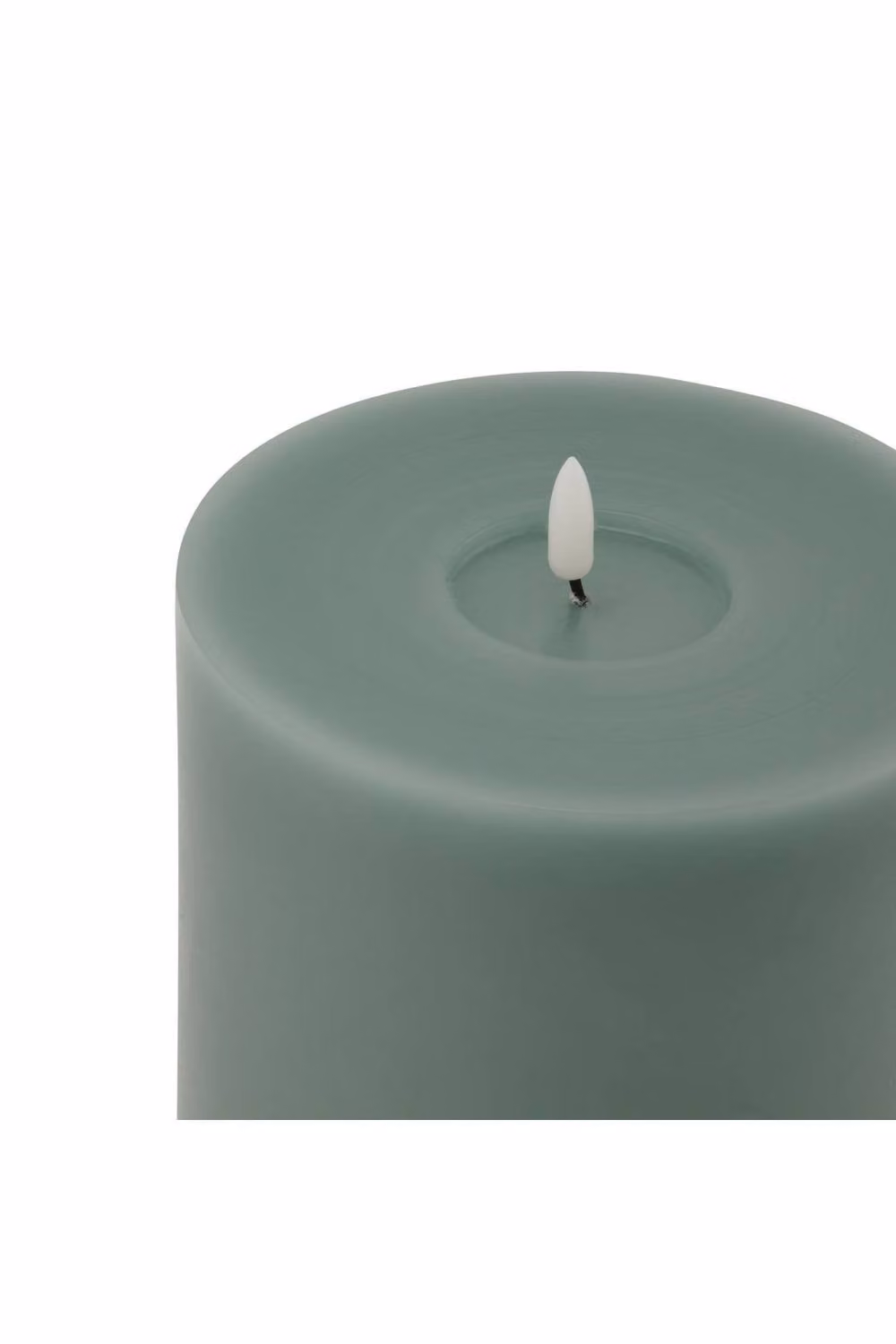 KDMD Luxe Sage Green LED Wax Pillar Candle with Melt Effect – 2