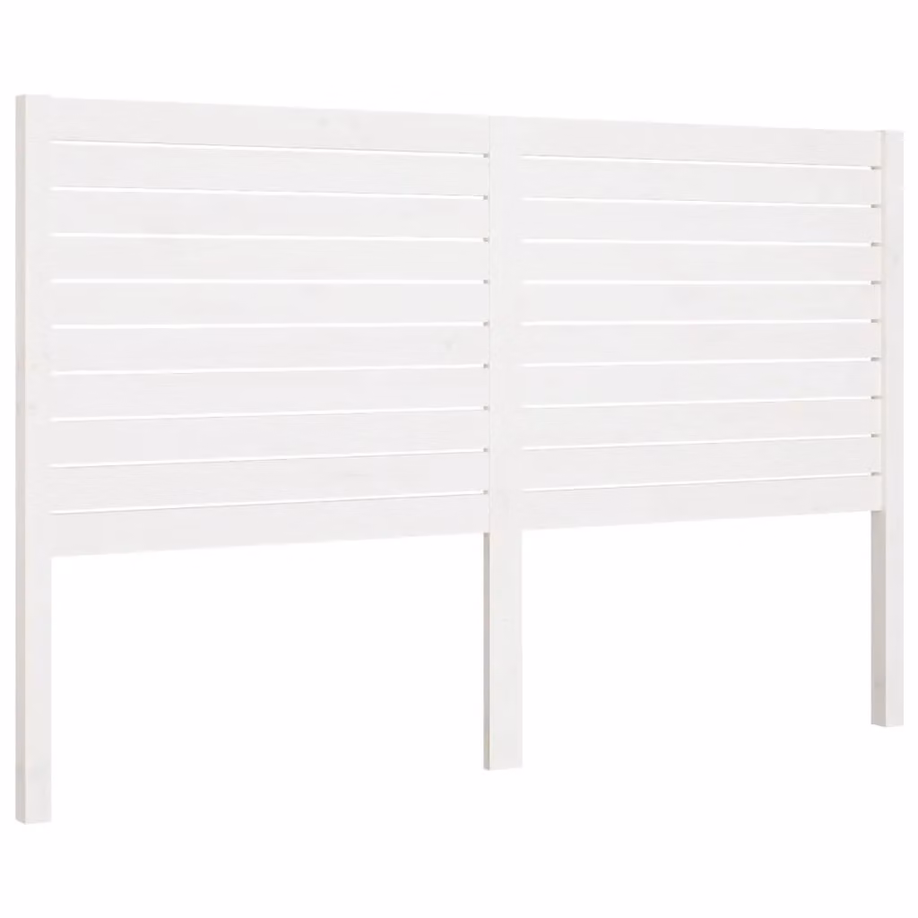 Berkfield Home White Solid Pine Wood Bed Headboard, W: 126 cm, D: 4 cm, H: 100 cm – 2