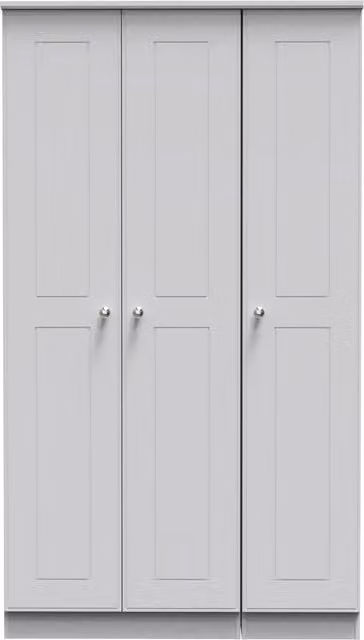 Ready Assembled 2 U Albert 3 Door Wardrobe in Grey
