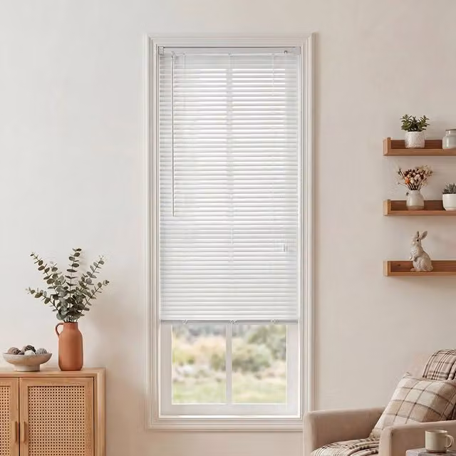Darphe White PVC Venetian Blind, Width: 60 cm